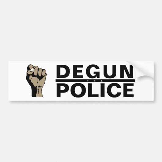 DE POLITIE VERDEDIGEN BUMPERSTICKER (Voorkant)