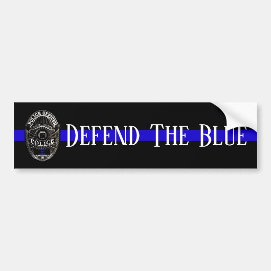 DE POLITIE VERDEDIGEN BUMPERSTICKER (Voorkant)