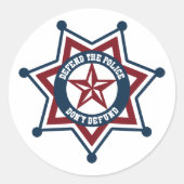 De politie verdedigen - Patriottische Stickers (Voorkant)