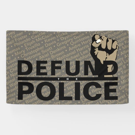 DE POLITIE VERDEDIGEN SPANDOEK (Horizontaal)