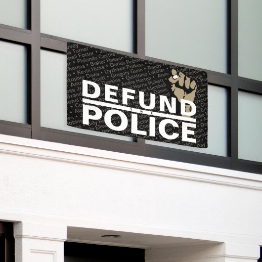 DE POLITIE VERDEDIGEN SPANDOEK (Buitenkant Gebouw)