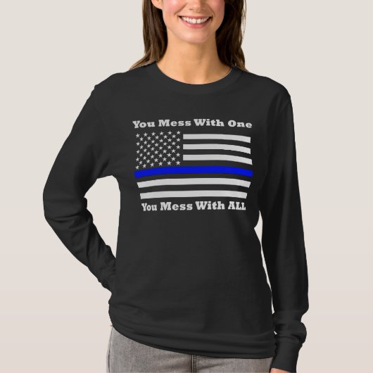 De politieagent steunt u met één van u t-shirt (Voorkant)