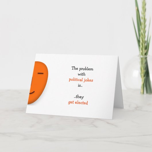 De politieke Grappen krijgen de Verkozen Grappige Kaart (Voorkant)