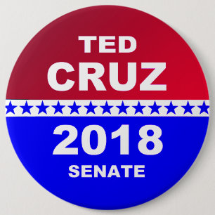De politieke knoop van de Senaat van Ted Cruz 2018 Ronde Button 6,0 Cm