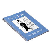 De politieman heeft Clock Face Cartoon. Notitieboek (Rechterzijde)