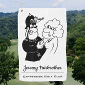 De politieman heeft een Cuckoo Clock Helmet Golfhanddoek