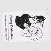 De politieman heeft een Cuckoo Clock Helmet Golfhanddoek (Horizontaal)