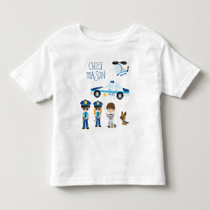 De politieman van de Kleine Cartoon van het Kind m Kinder Shirts