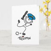 De Politieman van het Cijfer van de stok Kaart (Gele Bloem)