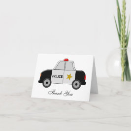 De politiewagen dankt u bedankkaart