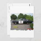 De Politiewagen van Oldie Briefkaart (Voorkant / Achterkant)