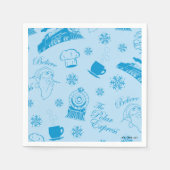 De politsexpressie | Blue Holiday Icon Patroon Servet (Voorkant)