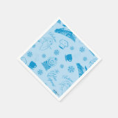 De politsexpressie | Blue Holiday Icon Patroon Servet (Hoek)
