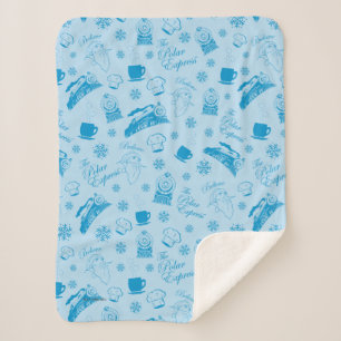 De politsexpressie   Blue Holiday Icon Patroon Sherpa Deken