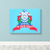 De politsexpressie | Elves met trein Canvas Afdruk (Insitu (Houten vloer))