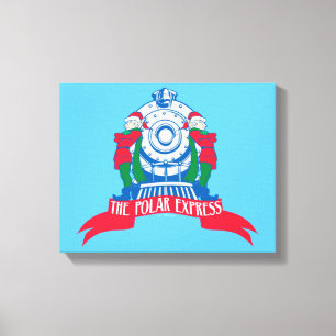 De politsexpressie   Elves met trein Canvas Afdruk