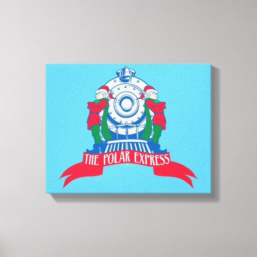 De politsexpressie | Elves met trein Canvas Afdruk (Voorkant)