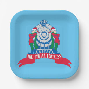De politsexpressie Elves met trein Papieren Bordje