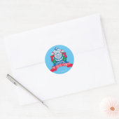 De politsexpressie | Elves met trein Ronde Sticker (Envelop)