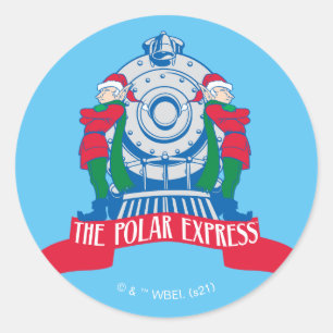 De politsexpressie Elves met trein Ronde Sticker