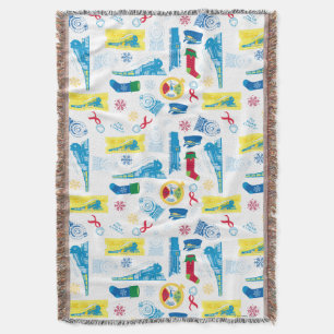 De politsexpressie   Kerstpictogram Patroon Deken