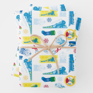 De politsexpressie   Kerstpictogram Patroon Inpakpapier Vel