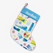 De politsexpressie | Kerstpictogram Patroon Kleine Kerstsok (Voorkant (Hangend))