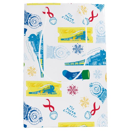 De politsexpressie | Kerstpictogram Patroon Medium Cadeauzakje (Voorkant)