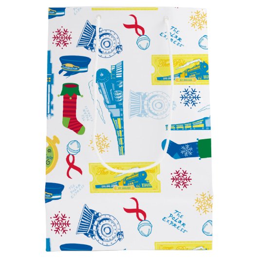 De politsexpressie | Kerstpictogram Patroon Medium Cadeauzakje (Achterkant)