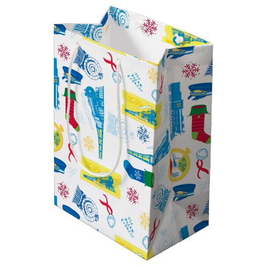 De politsexpressie | Kerstpictogram Patroon Medium Cadeauzakje (Achterkant Gekanteld)