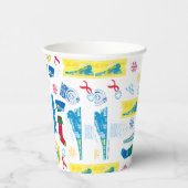 De politsexpressie | Kerstpictogram Patroon Papieren Bekers (Rechts)