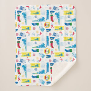 De politsexpressie   Kerstpictogram Patroon Sherpa Deken