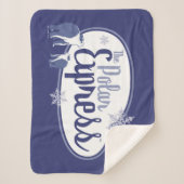 De politsexpressie | Polaire Beren Retro Grafisch Sherpa Deken (Voorkant)