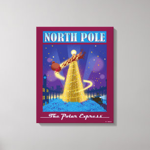 De politsexpressie Reiskunst Noordpool Canvas Afdruk