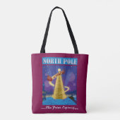De politsexpressie | Reiskunst Noordpool Tote Bag (Achterkant)