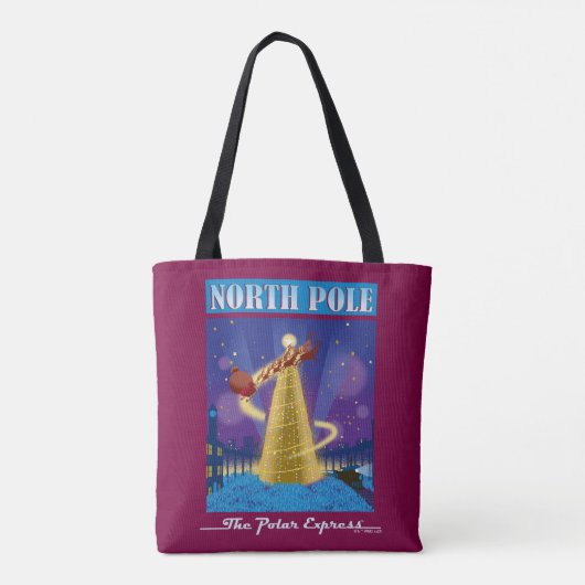 De politsexpressie | Reiskunst Noordpool Tote Bag (Achterkant)