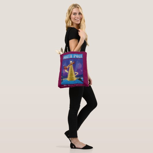 De politsexpressie | Reiskunst Noordpool Tote Bag (Op model)
