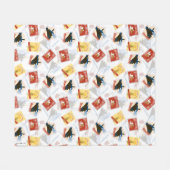 De politsexpressie | Retro Sticker Patroon Fleece Deken (Voorkant (Horizontaal))