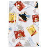 De politsexpressie | Retro Sticker Patroon Medium Cadeauzakje (Voorkant)