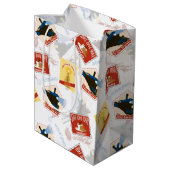 De politsexpressie | Retro Sticker Patroon Medium Cadeauzakje (Achterkant Gekanteld)