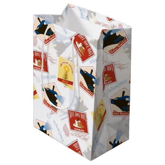 De politsexpressie | Retro Sticker Patroon Medium Cadeauzakje (Achterkant Gekanteld)