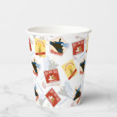 De politsexpressie | Retro Sticker Patroon Papieren Bekers (Achterkant)