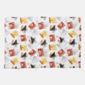 De politsexpressie | Retro Sticker Patroon Theedoek (Horizontaal)