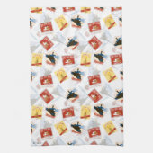 De politsexpressie | Retro Sticker Patroon Theedoek (Verticaal)