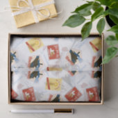 De politsexpressie | Retro Sticker Patroon Tissuepapier (Geschenk)