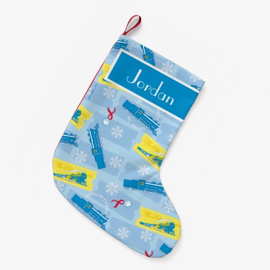 De politsexpressie | Retrotrein en kaartenpatroon Kleine Kerstsok (Voorkant (Hangend))