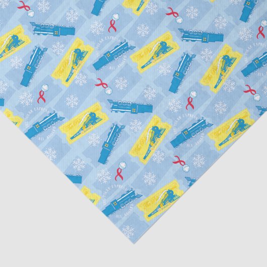 De politsexpressie | Retrotrein en kaartenpatroon Tissuepapier (Detail)