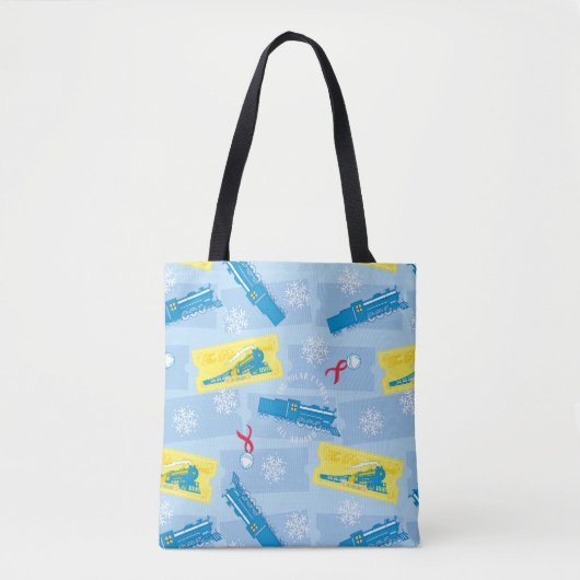 De politsexpressie | Retrotrein en kaartenpatroon Tote Bag (Voorkant)