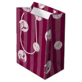 De politsexpressie | Sluiting van de kerstman Medium Cadeauzakje (Achterkant Gekanteld)