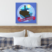 De politsexpressie |  treinkaart canvas afdruk (Insitu (Slaapkamer))